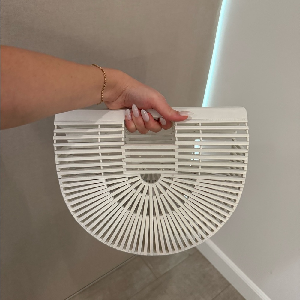 White Bamboo Handbag
